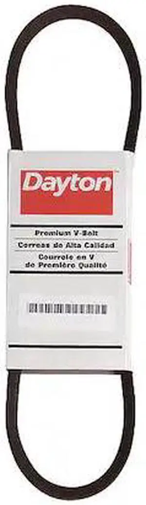 DAYTON 13W530 BX49 Cogged, Classical V-Belt, 52 in Outside Length, 21/32 in Top