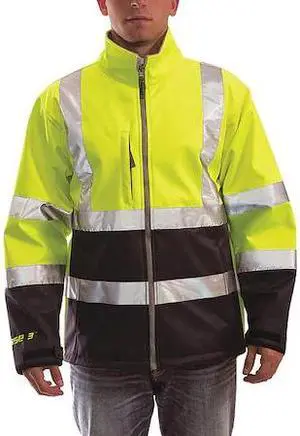 TINGLEY J25022 Phase 3 Breathable Rain Jacket, Hi-Vis Yl/Green, 4XL