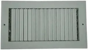 ZORO SELECT 4MJL9 Sidewall/Ceiling Register 7.75 X 15.75, White, Aluminum