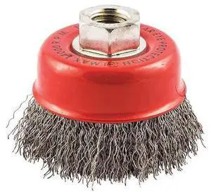 ZORO SELECT 66252839076 Cup Brush,Arbor Hole Mount,13/16" L Trim