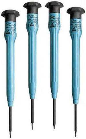 MOODY TOOL 58-0339 ESD Screwdriver Set,Star,4 Pc