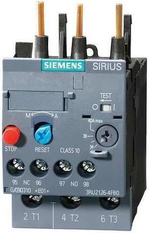 SIEMENS 3RU21261KB0 Ovrload Rely,9 to 12.5A,3P,Class 10,690V