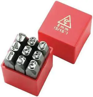 ZORO SELECT 20Y594 Hand Stamp,1/2 In,Number Set