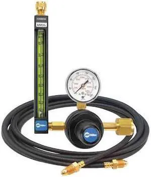 MILLER ELECTRIC 22-80-320-6 Flowmeter Regulator,Brass,2 in. ga.