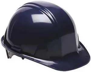 CONDOR 52LD04 Front Brim Hard Hat, Type 1, Class E, Ratchet (4-Point), Dark Blue