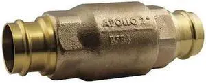APOLLO VALVES 61LF10601PR 1-1/4" Press Lead Free Bronze Ball Cone Check Valve