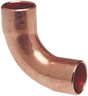 NIBCO 607LTR 1X3/4 1" x 3/4" NOM C Copper Reducing 90 Deg Long Radius Elbow