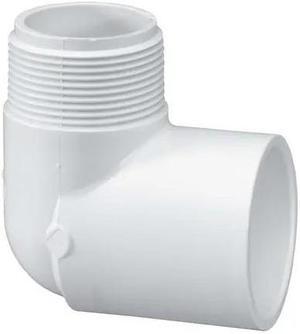 ZORO SELECT 410020 PVC Street Elbow, 90 Degrees, MNPT x Socket, 2 in Pipe Size