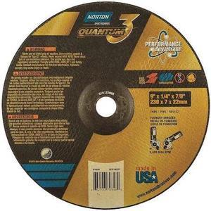 NORTON ABRASIVES 66253370848 Depressed Center Grinding Wheel, Type 27, 9 in