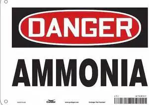 CONDOR 470R91 Safety Sign, 7 in Height, 10 in Width, Aluminum, Vertical