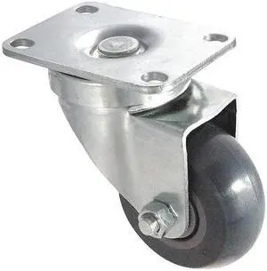 ZORO SELECT 1UHZ7 Swivl Plate Castr,Polyurthan,4 in,350 lb