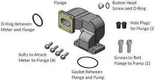 FILL-RITE KIT900PF Meter/Pump Flange Kit