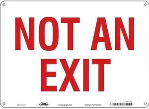 CONDOR 480H69 Not An Exit Sign, English, 14" W, 10" H, Aluminum, White