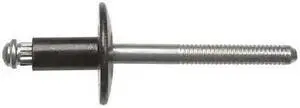 ZORO SELECT 4002PK Blind Rivet, Flanged Head, 25 PK