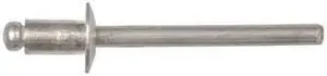 ZORO SELECT 1899PK Blind Rivet, Dome Head, 3/16 in Dia., 9/32 in L, Aluminum