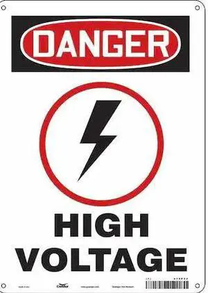 CONDOR 479P92 Safety Sign, 14 in Height, 10 in Width, Polyethylene, Vertical