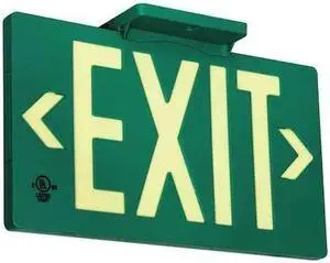 ZORO SELECT GRAN11414 Exit Sign,8 3/4 in x 15 1/2 in,Plastic, GRAN11414