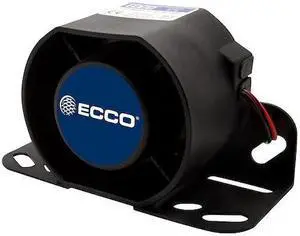 ECCO 876N Back Up Alarm,Black,4-13/64" H