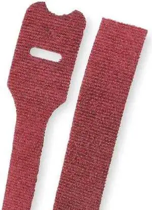 PANDUIT HLSP3S-X12 Cable Tie, 12 in L, 3.20 in Max Bundle Dia., Red, Nylon, 50