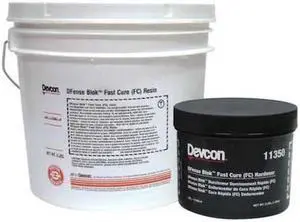 DEVCON 11350 Epoxy Adhesive, 11350 Series, Gray, Pail, 2:01 Mix Ratio, 2 to 3