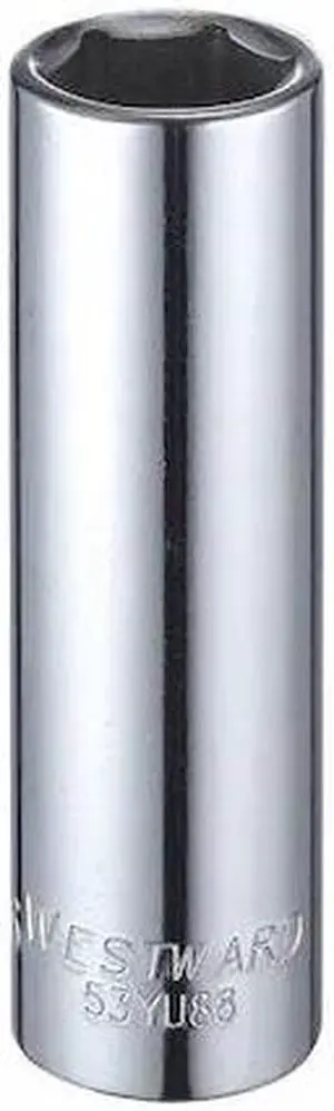 WESTWARD 53YU88 1/2" Drive, SAE Socket, 11/16" Socket Sz, 6 Pts