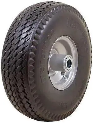 MARASTAR 30031 Flat Free Wheel,Polyurethane,300 lb,Gray
