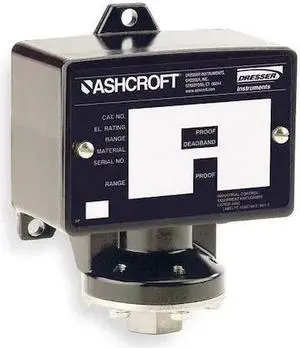 ASHCROFT B424VXCYLM100 Pressure Switch, Standard, SPDT, 4 Ports, 1/4" FNPT, 10