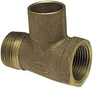 NIBCO 710-3-4-LF 3/4 Tee,Low-Lead Cast Bronze,FNPT x MNPT x C