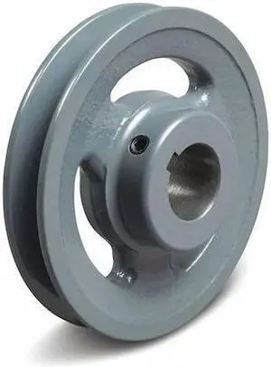 ZORO SELECT BK52118 1-1/8 in Fixed Bore 1 Groove V-Belt Pulley 4.95 in OD