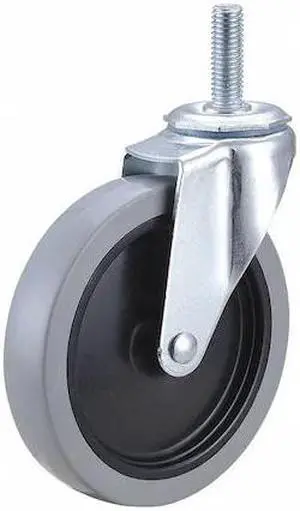 ZORO SELECT 32J804 Swivel Stem Caster,Polyurthn,5 in,160 lb