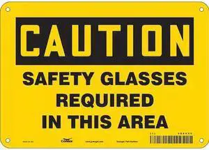 CONDOR 466V50 Safety Sign, 7 in Height, 10 in Width, Aluminum, Vertical