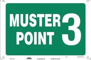 CONDOR 485G65 Safety Sign, 7 in Height, 10 in Width, Aluminum, Vertical