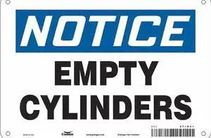 CONDOR 471R41 Safety Sign, 7 in Height, 10 in Width, Aluminum, Vertical