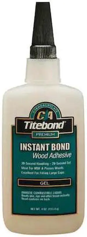 TITEBOND 6232 TITEBOND Instant Adhesive, Gel, 4 oz, Clear