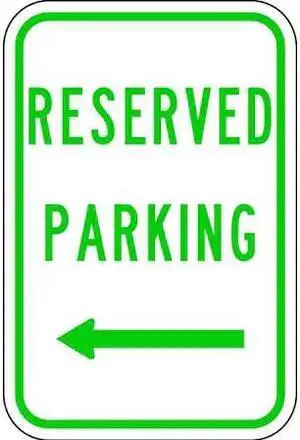 LYLE RP-059-12HA Reserved Parking Sign, 12" W, 18" H, English, Aluminum, Blue,