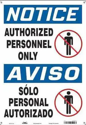 CONDOR 472U57 Safety Sign, 20 in H, 14 in W, Aluminum, Vertical Rectangle,