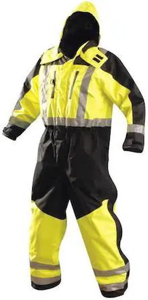 OCCUNOMIX SP-CVL-BY2X Cold Weather Coverall Rainsuit, Polyester, 31 1/2 in