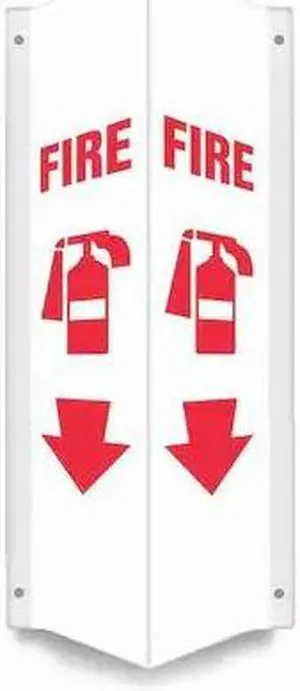 CONDOR 480Z32 High Visibility Safety Sign, 24 in Height, 7 1/2 in Width, PETG,