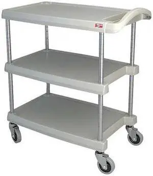 METRO MY1627-34G Utility Cart with Lipped Plastic Shelves, Polymer (Shelf), 400