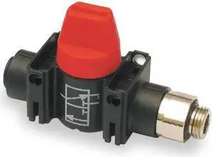 LEGRIS 7915 56 14 1/4" MNPT x Push Glass-Fill Nylon Mini Ball Valve Inline