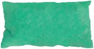 CONDOR 35ZR18 Sorbent Pillow, 36 gal, 8 1/2 in x 17 in, Harsh Chemicals, Green,
