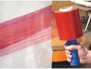 ZORO SELECT 15A894 Hand Stretch Wrap 5" x 1000 ft., Cast Style, Red