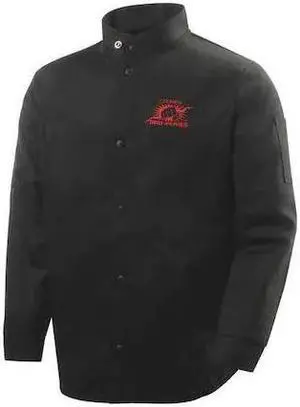STEINER 1160-2X Welding Jacket, Black, Cotton, 2XL