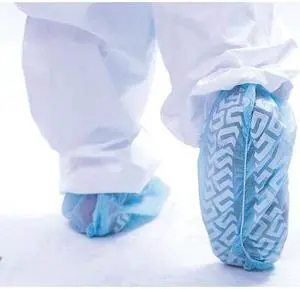 CONDOR 30ZD80 Shoe Covers, Polypropylene, Slip-Resistant Sole, Universal Size,