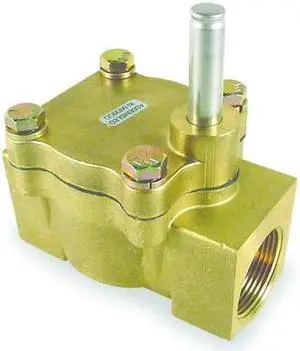 DAYTON 007732 Brass Steam Solenoid Valve Less Coil, Normally Closed, 1 in Pipe