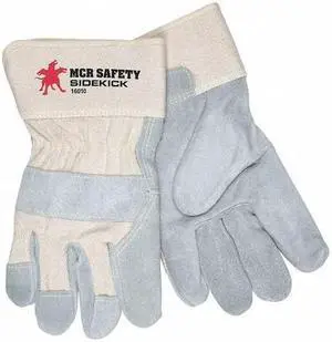 MCR SAFETY 16010L Leather Cut-Resistant Gloves, Cowhide, Safety Cuff, Wing