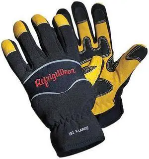 Refrigiwear Cold Protection Gloves,  XL,  Fleece Lining,  Black/Gold,  1 PR