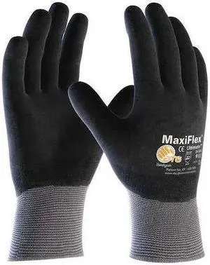 PIP 34-876/S Coated Gloves, Microporous Nitrile, Foam, Full, 4 Abrasion Level,