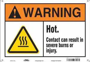 CONDOR 475A16 Danger Sign, 10 in H, 14 in W, Polyethylene, Horizontal