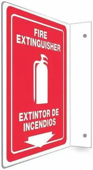 CONDOR 480X58 High Visibility Safety Sign, 12 in Height, 9 in Width, PETG,